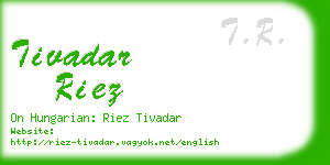 tivadar riez business card